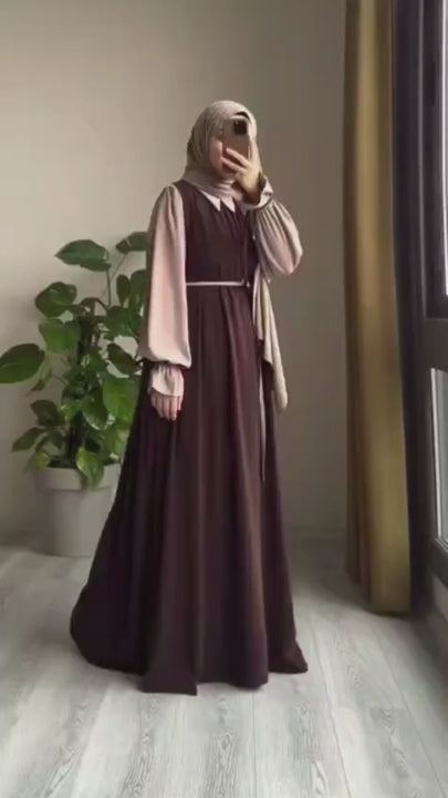 Best Selling Two Tone Collar Abaya for Women in Pakistan